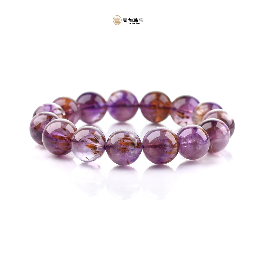 壹加田田|手工设计紫钛极光水晶手串多样性发一#3000