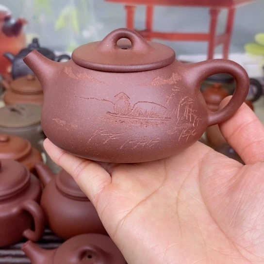 紫砂茶壶风釉150cccccc羊角山紫泥