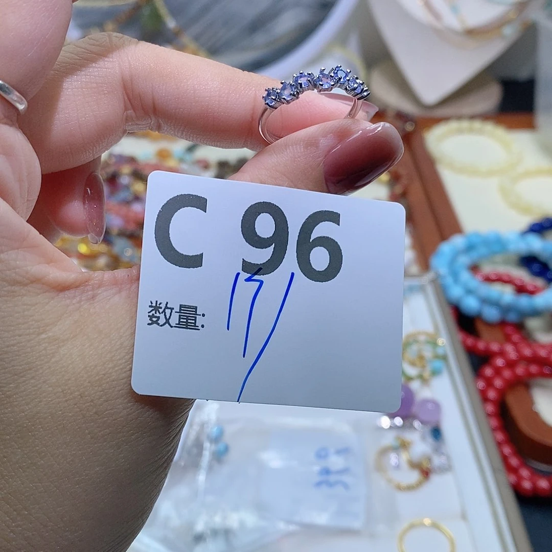 水晶珠宝半成品银S925镶嵌C96