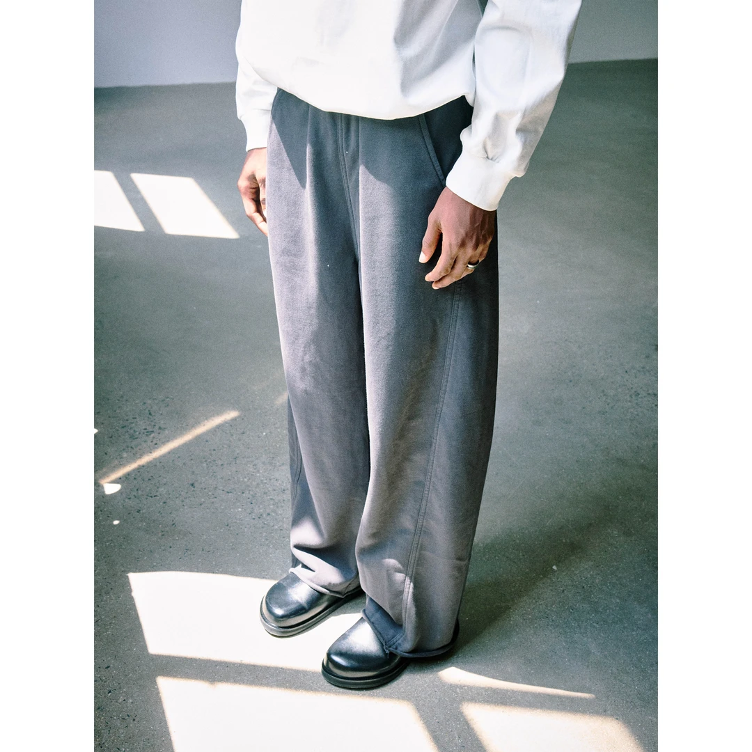 Anniehall25fw distressed hem sweatpants须边裤脚扭缝水洗卫裤