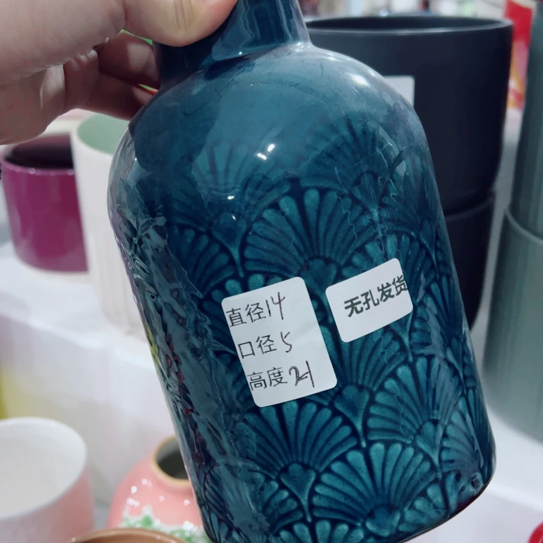 有孔，陶瓷花盆满10米包邮发货