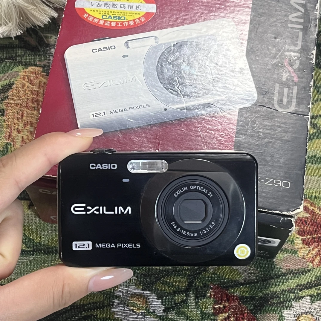 9新 Casio/卡西欧 z90 黑色 带原盒 复古ccd数码相机