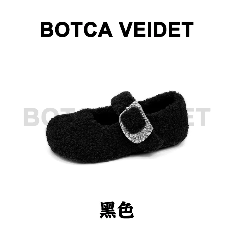 【洛克勃肯】安先生SHOES2025秋冬新款加绒毛毛鞋单鞋-HM3077