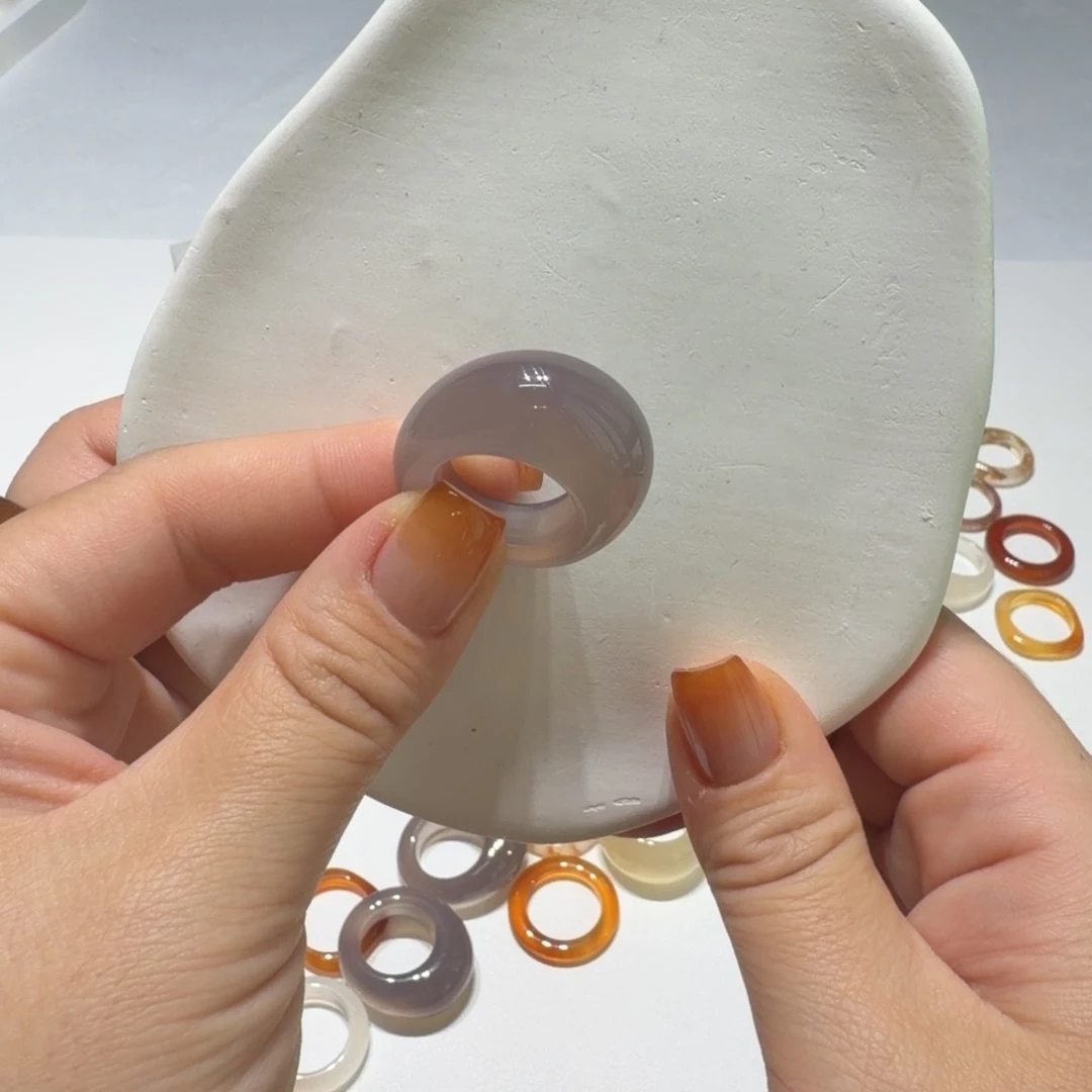 玛瑙/玉髓未镶嵌戒指港11/不退换