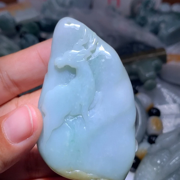 翡翠未镶嵌颈饰保真天然A货翡翠