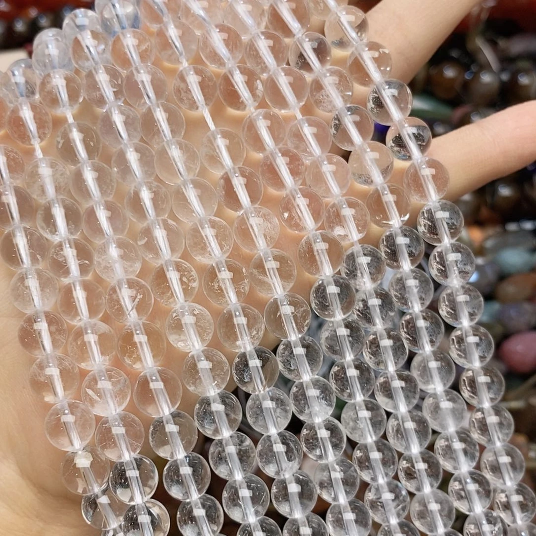 玛瑙/玉髓未镶嵌珠宝半成品卡八白水晶一条