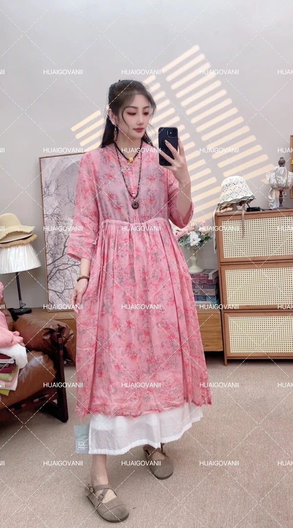 {禧宝甄选}高定设计师日常舒适精品麻高品质上衣夏上新-7767