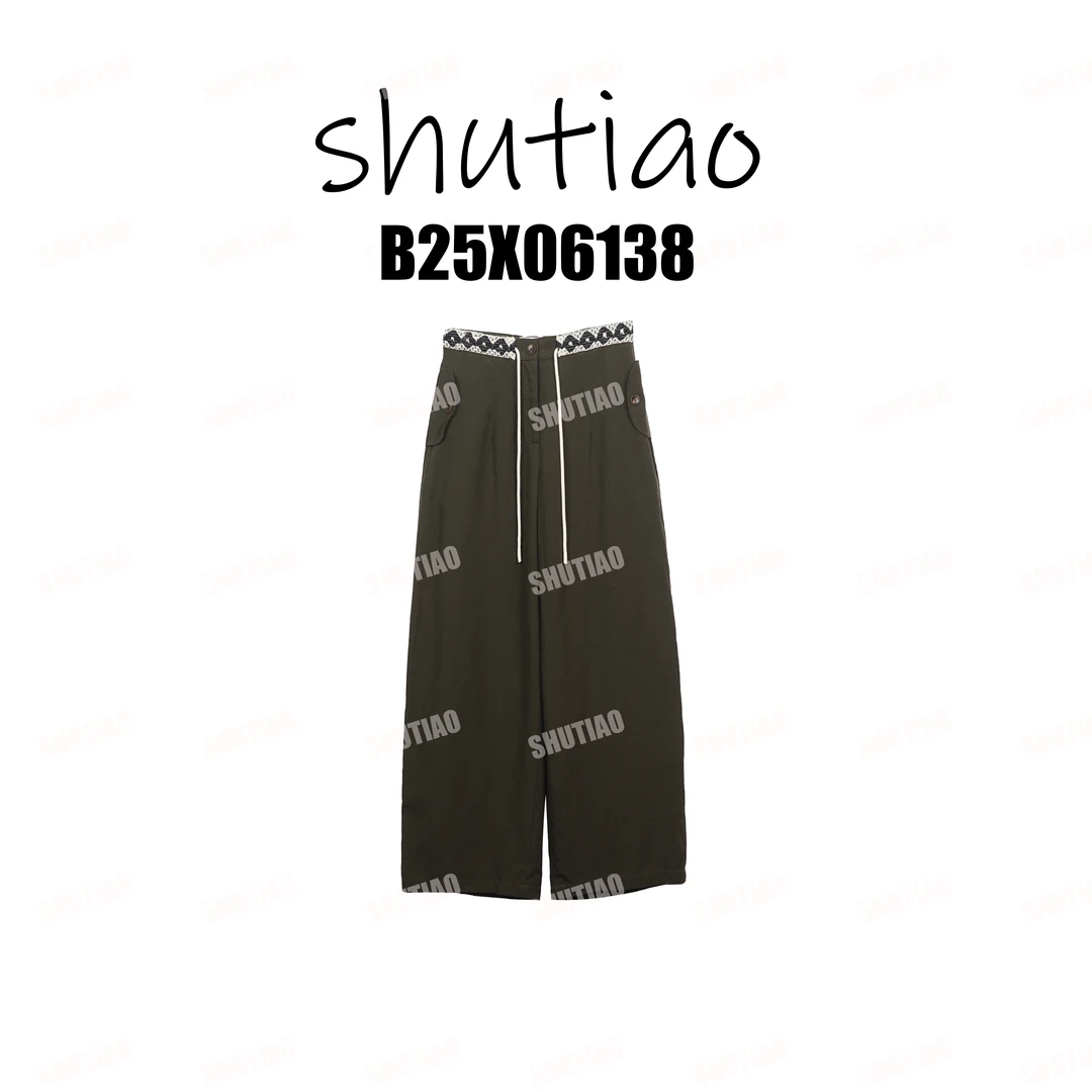 【SHUTIAO】2025冬季：新款小众设计款裤子B25X06138