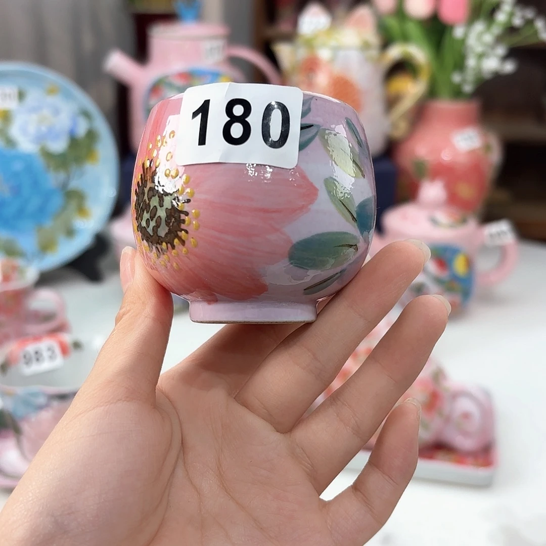 景德镇手绘高温釉下彩陶瓷茶具