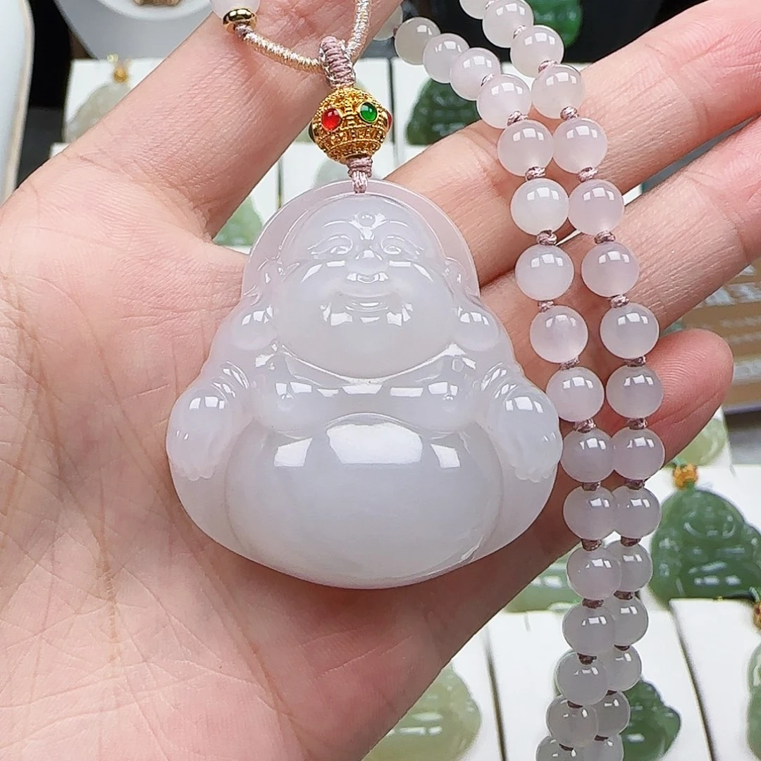 吊坠(赠链)足金镶嵌和田玉43.8