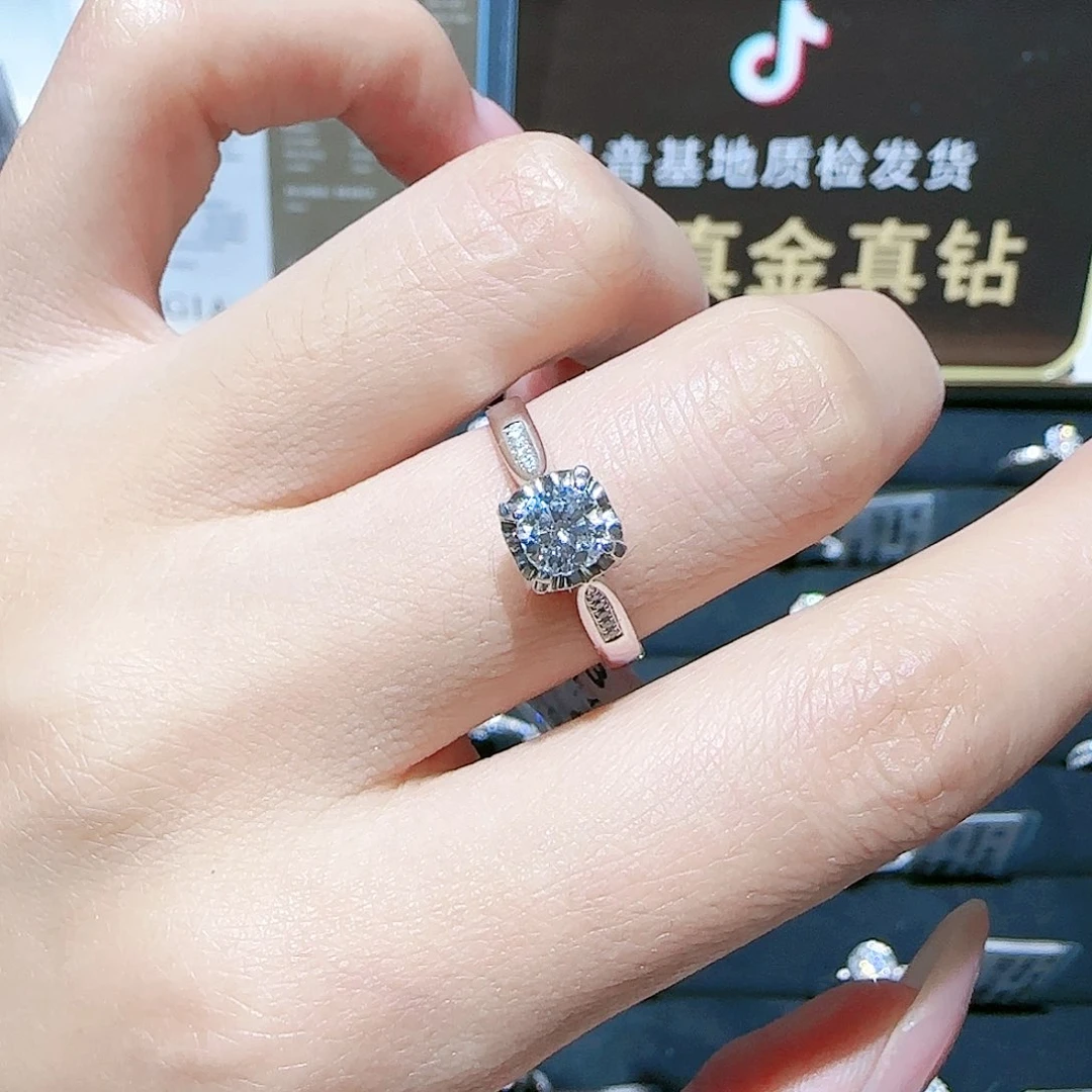 铂Pt950镶嵌戒指/指环钻石