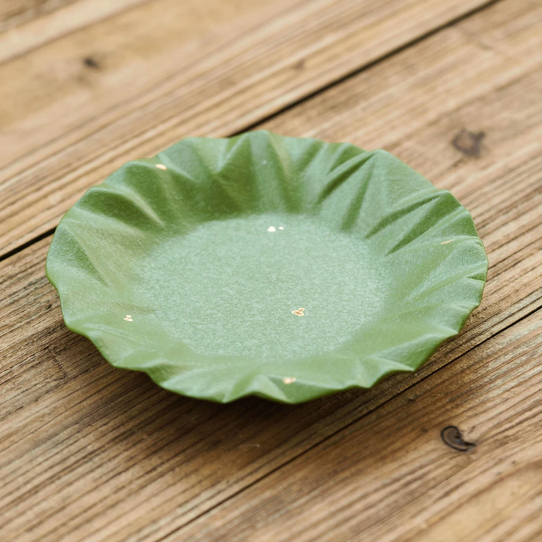 小青柑洒金壶承茶台茶垫陶瓷茶杯垫干泡盘中式盖碗底托茶点盘家用