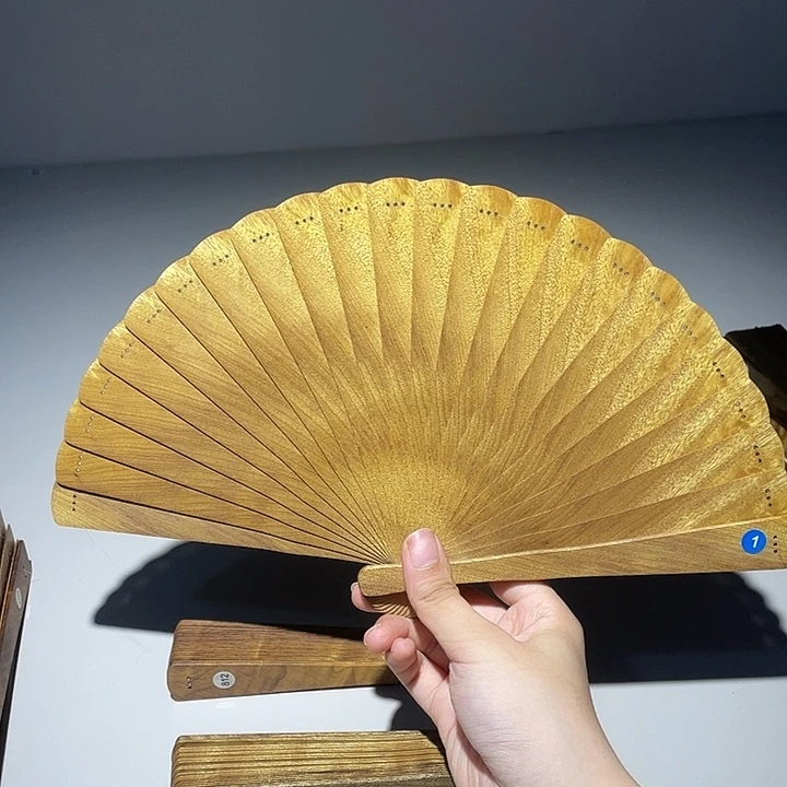 金丝楠玲**开金丝楠木扇子18 1