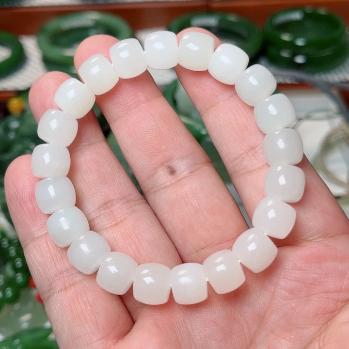 和田玉未镶嵌手链10mm