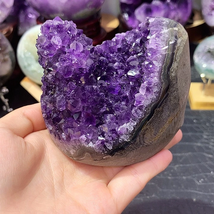 珠宝半成品紫晶未镶嵌