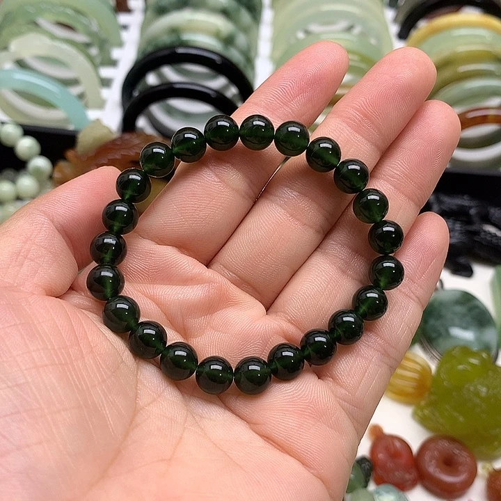 蛇纹石玉未镶嵌手串海*