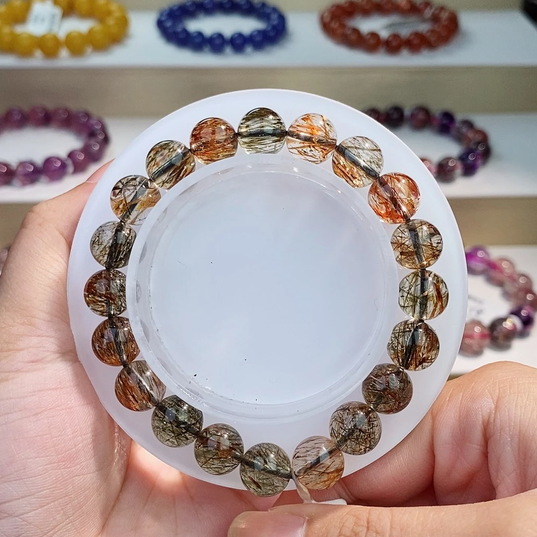 未镶嵌手链发晶黑金超9