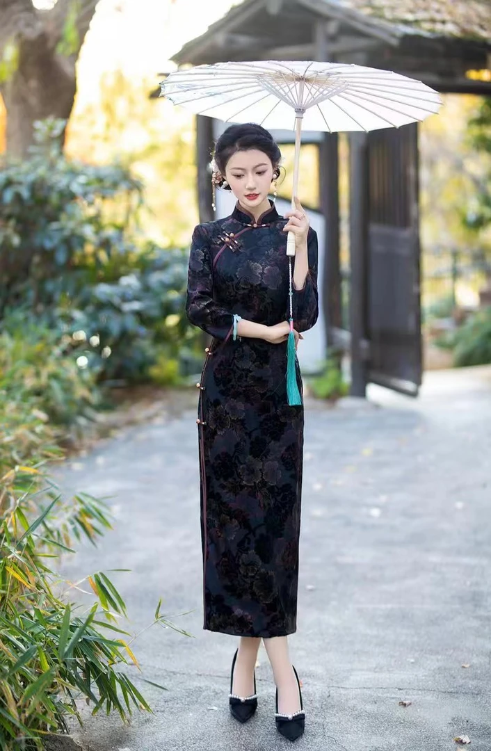 迎春 国风复古日常气质优雅长款旗袍