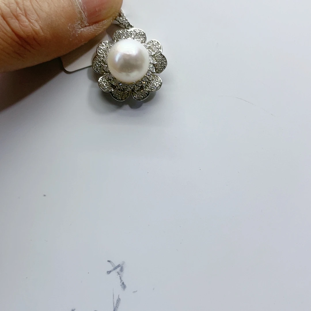 海水珍珠颈饰银S925镶嵌