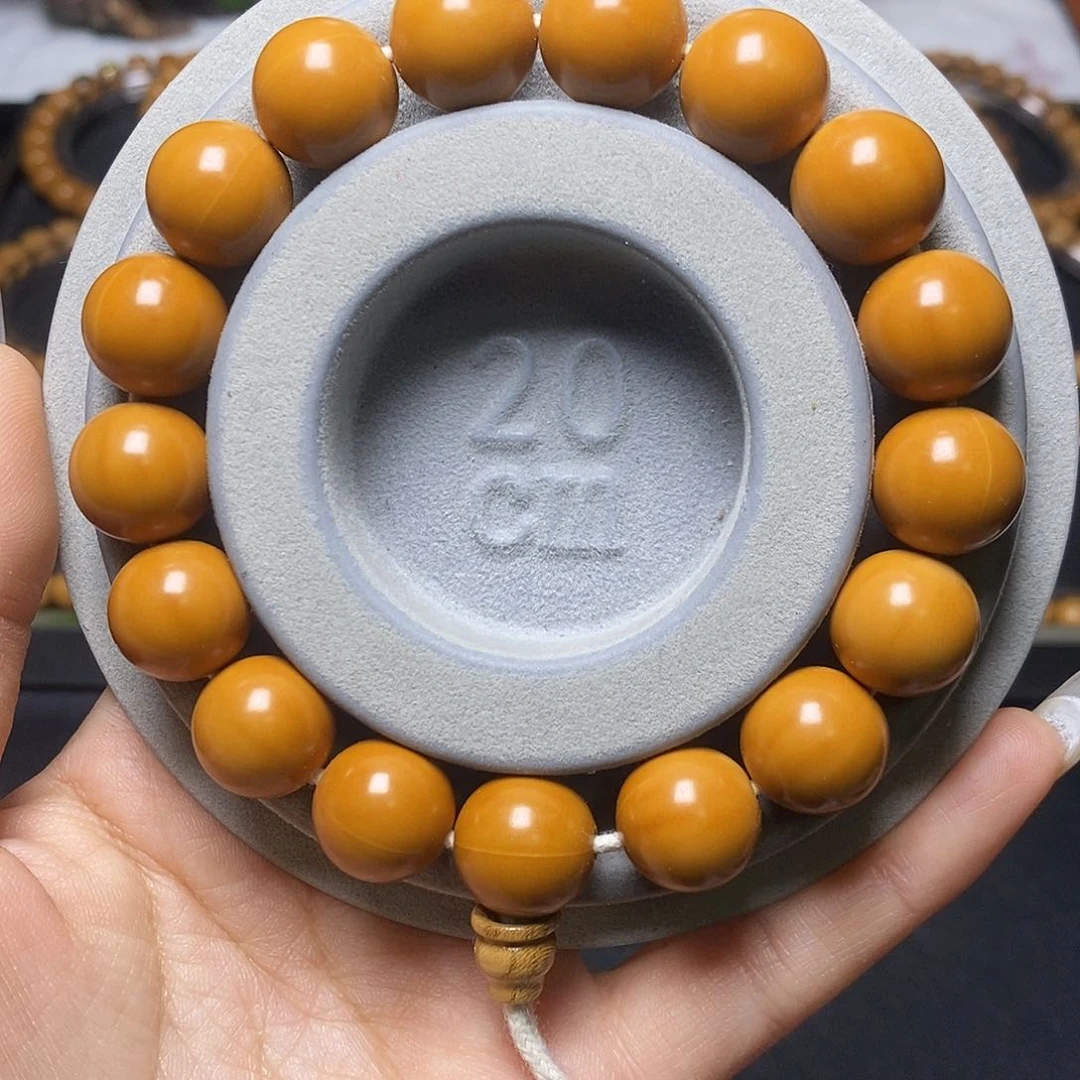 猴头核桃手串龙岩光珠尺寸14+全品单号323号