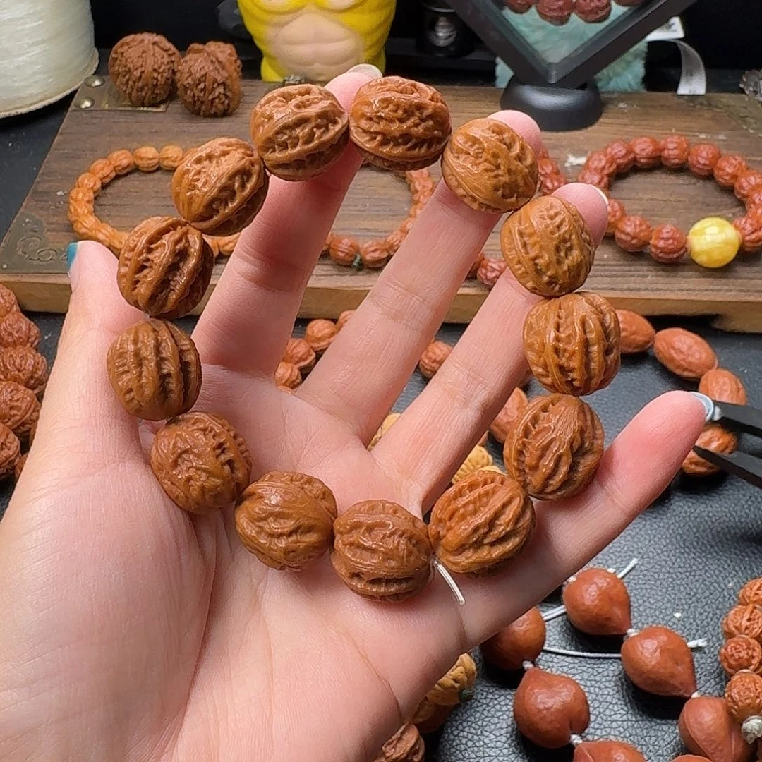 手串桃核肉筋八楞手串
