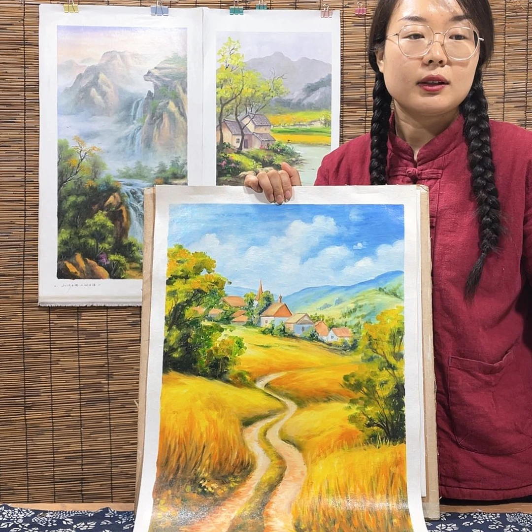 油画恭喜竞拍成功魏爽
