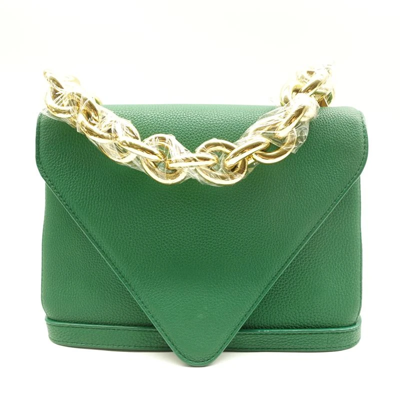 95新 BOTTEGA VENETA/葆蝶家 绿金翻盖斜挎包T_ZY0000189264
