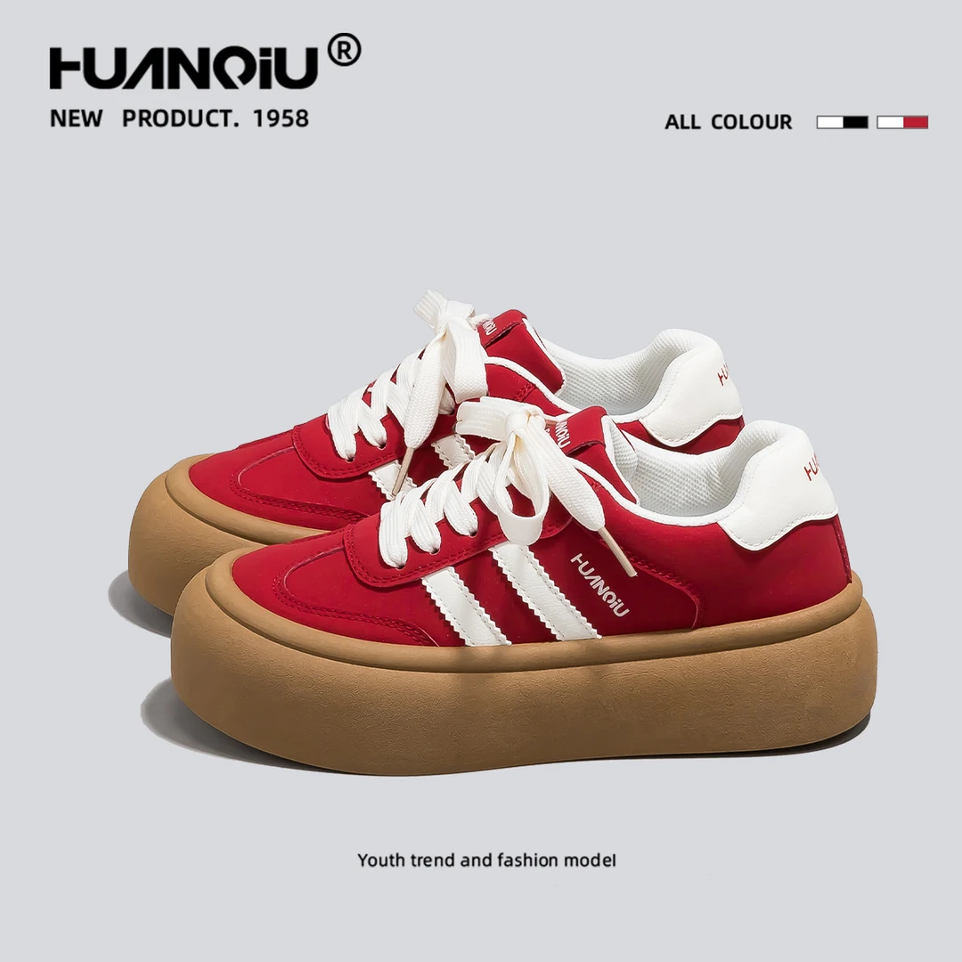 环球明星同款百搭鞋子女款2025今年流行爆款潮增高轻奢板鞋HC2718