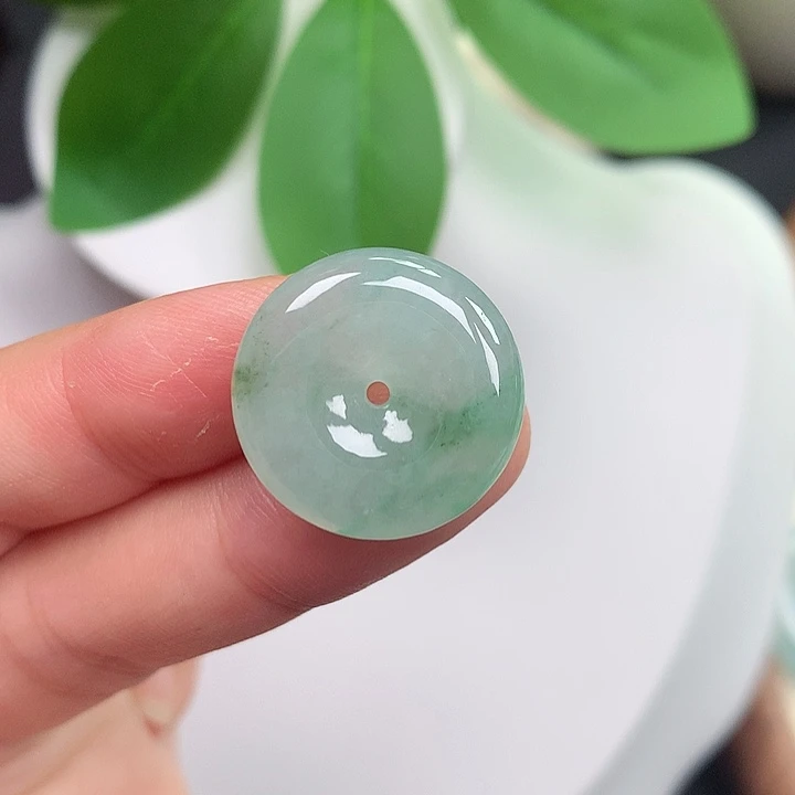 颈饰未镶嵌翡翠平安扣 19.5x5.2mm
