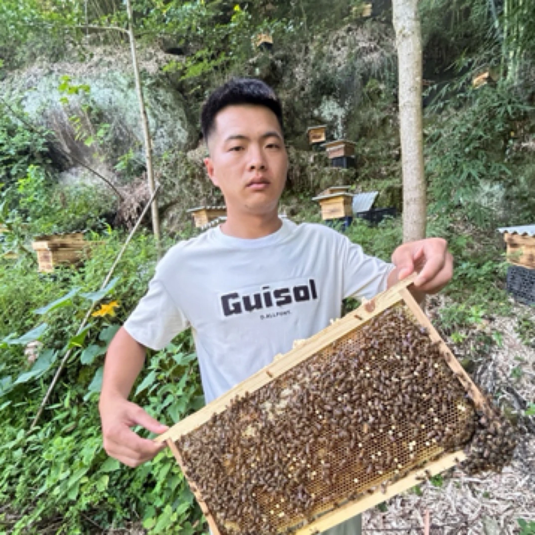 （支持检测）勇弟自取压榨百花土蜂蜜保真保纯