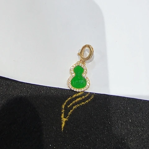 吊坠(不含链)银S925镶嵌翡翠