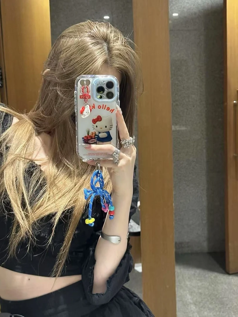 可爱卡通推购物车猫咪适用iphone16prom苹果15pr手机保护壳14新款