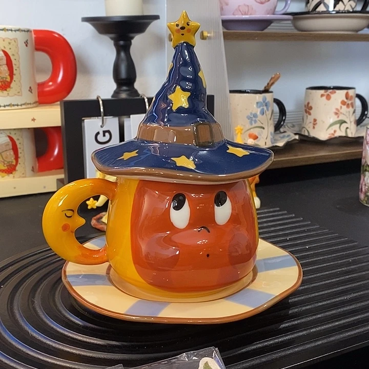 陶瓷蓝色星星人3d杯