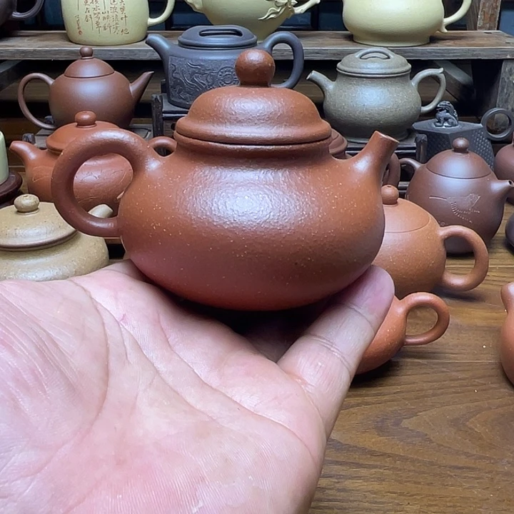 七***～茶壶红泥宜兴紫砂壶全手工制作