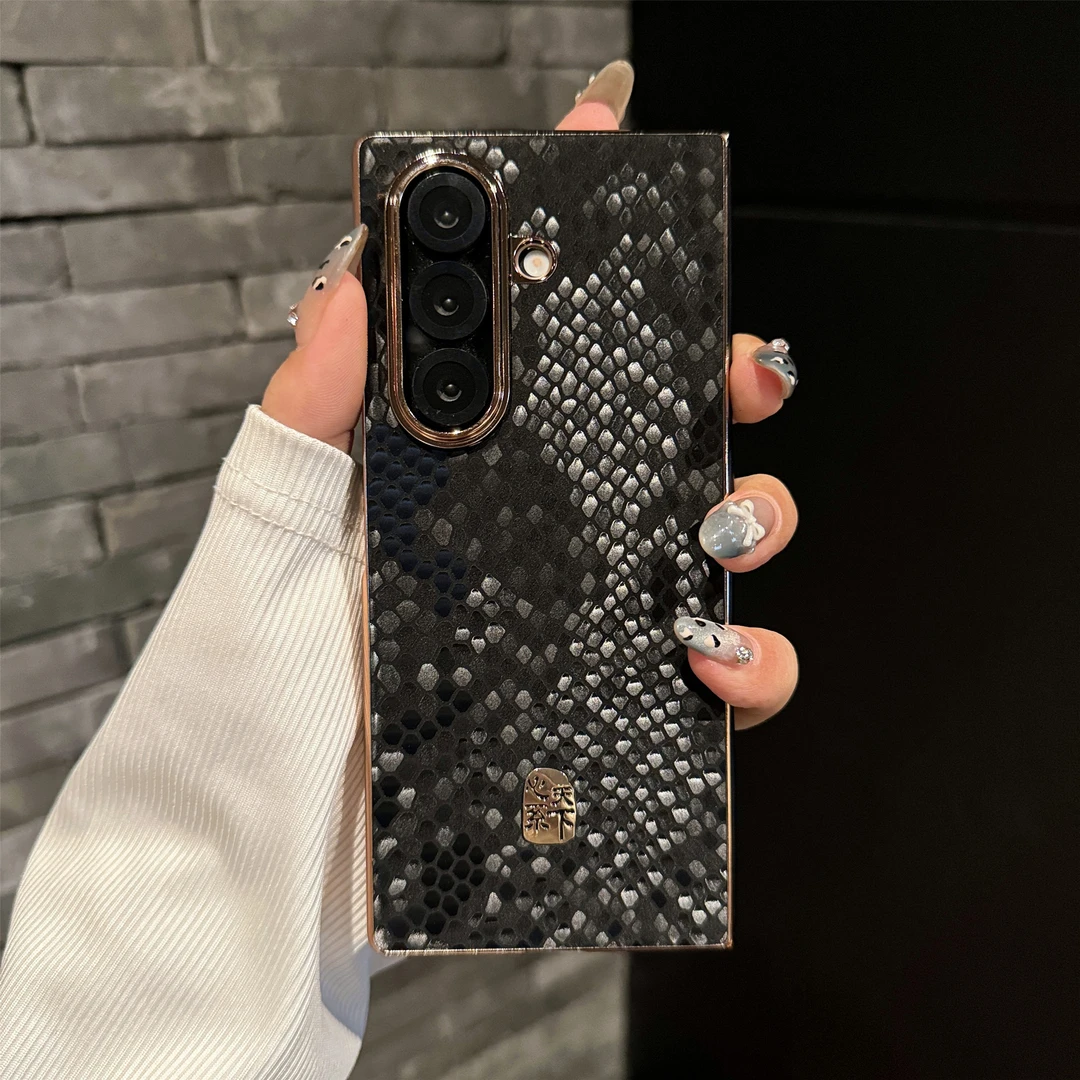 适用于三星zfold7手机壳真皮zfold6奢华高端定制款fold7全包防摔