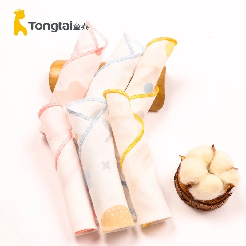 童太纱布棉小方巾