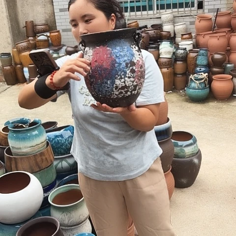 口19高24瑕疵一个盆子。