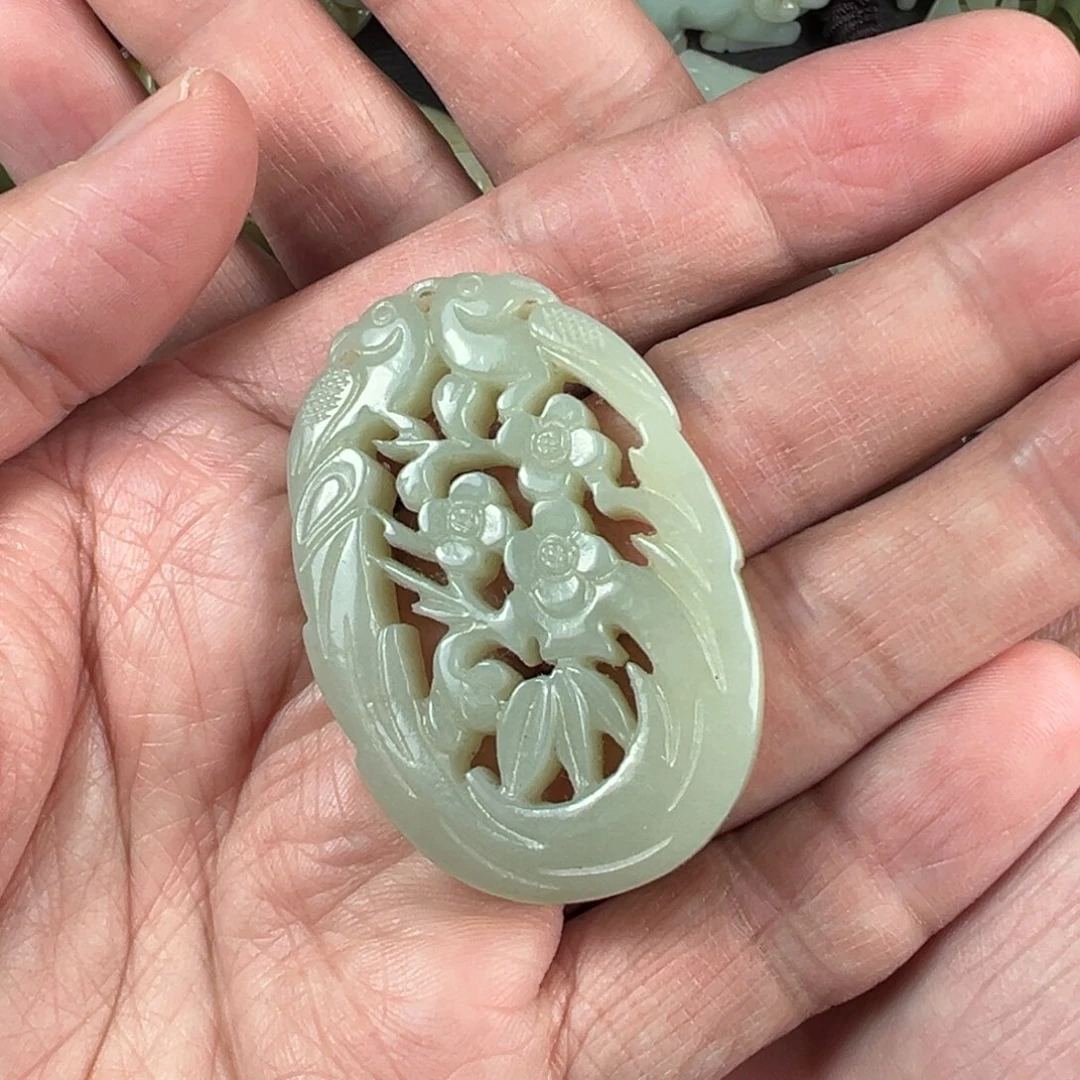 和田玉未镶嵌吊坠(不含链)