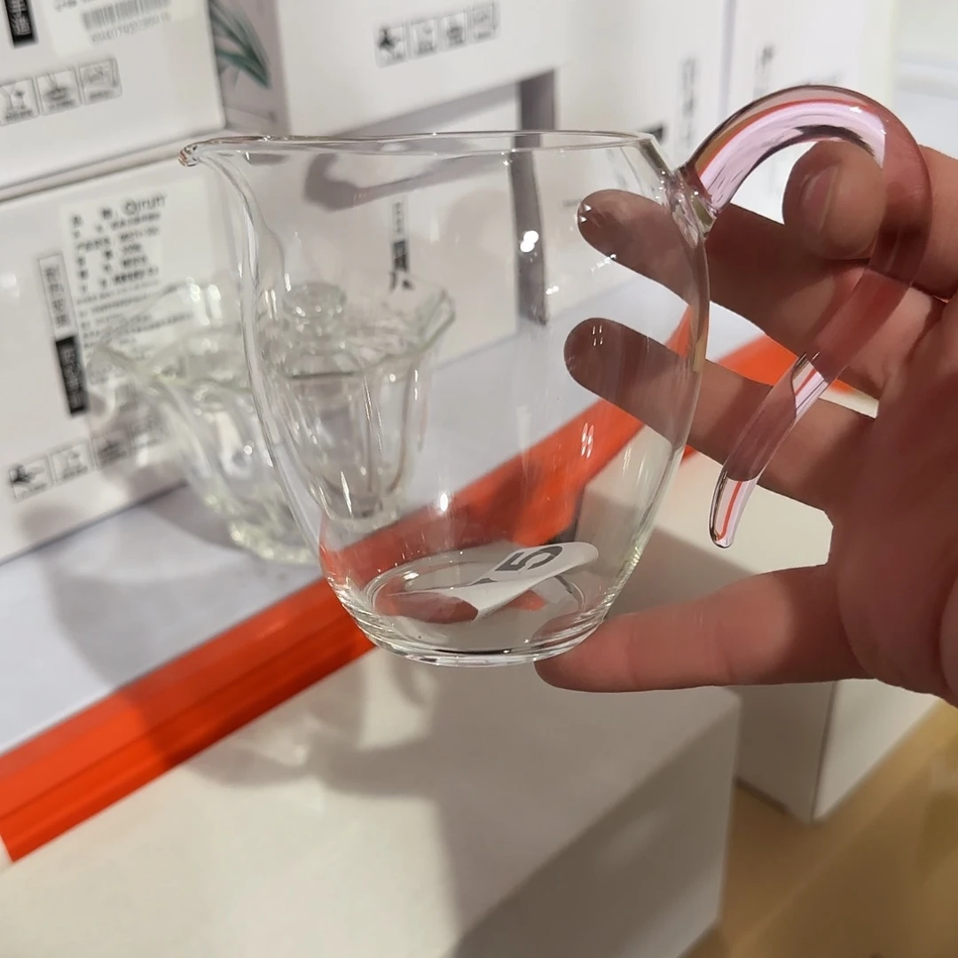575高硼硅玻璃杯周边1粉色把手