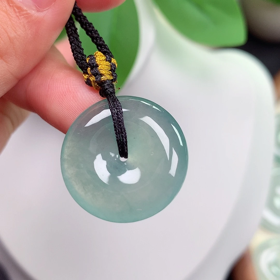 颈饰未镶嵌翡翠平安扣 23.6x5.3mm