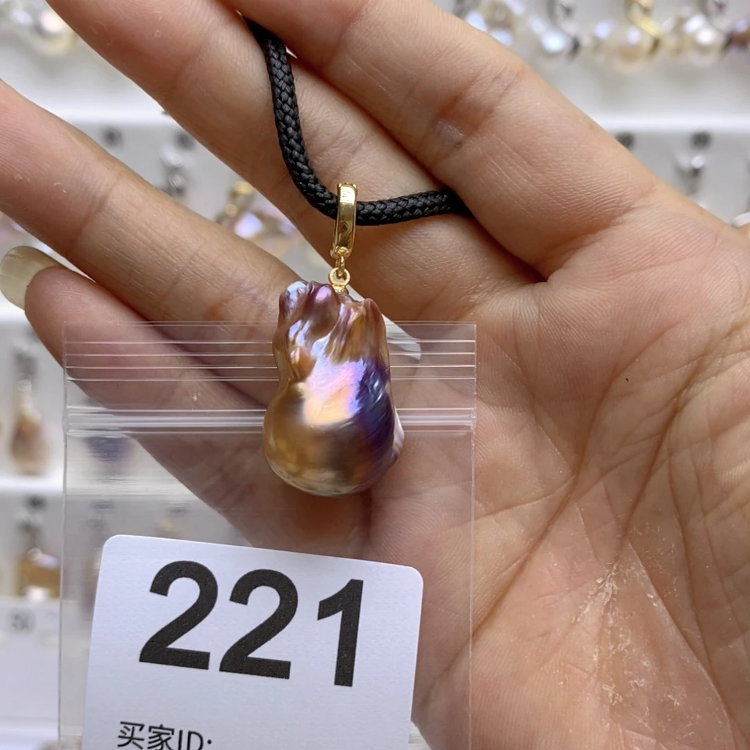 淡水珍珠颈饰银S925镶嵌221