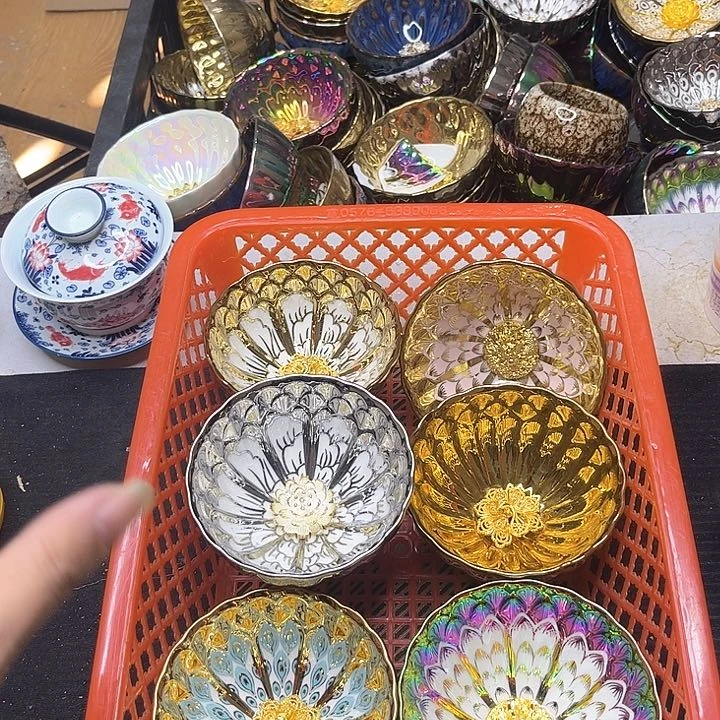 陶瓷陶瓷杯六支装茶杯