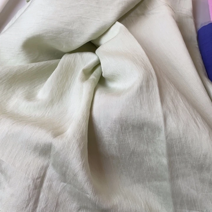 天丝（莱赛尔纤维）浅绿竹节麻2米