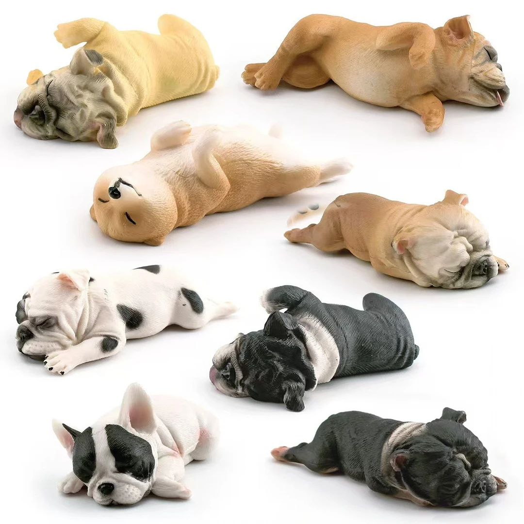 解压可爱桌面摆件宠物狗狗睡姿搞笑桌面摆件可爱桌面装饰摆件法斗