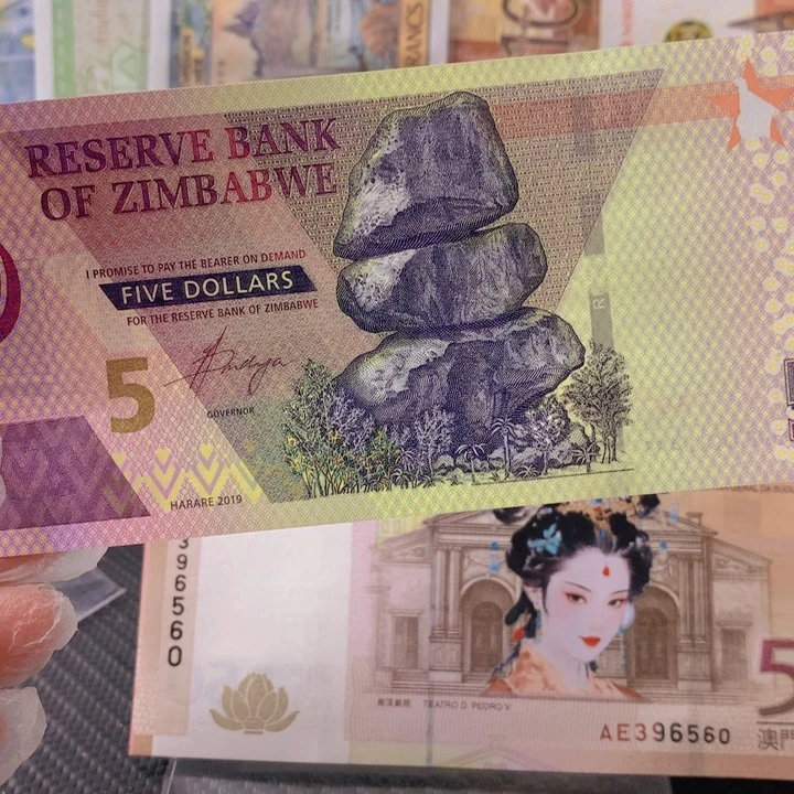 纸币全新纸币津巴布韦5