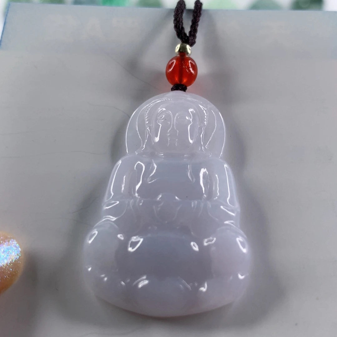 翡翠未镶嵌颈饰观音