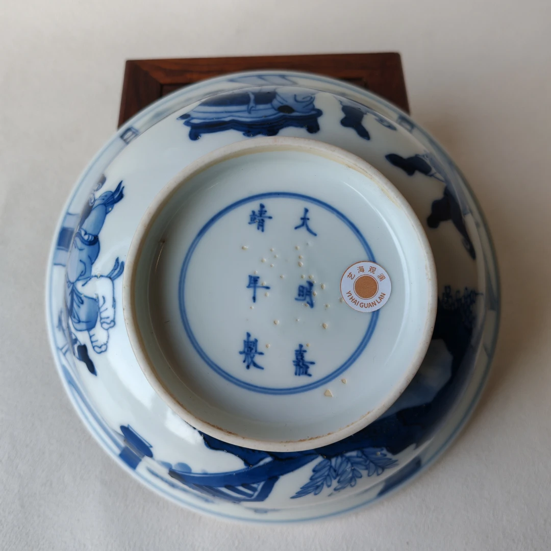 青花人物故事碗陶瓷