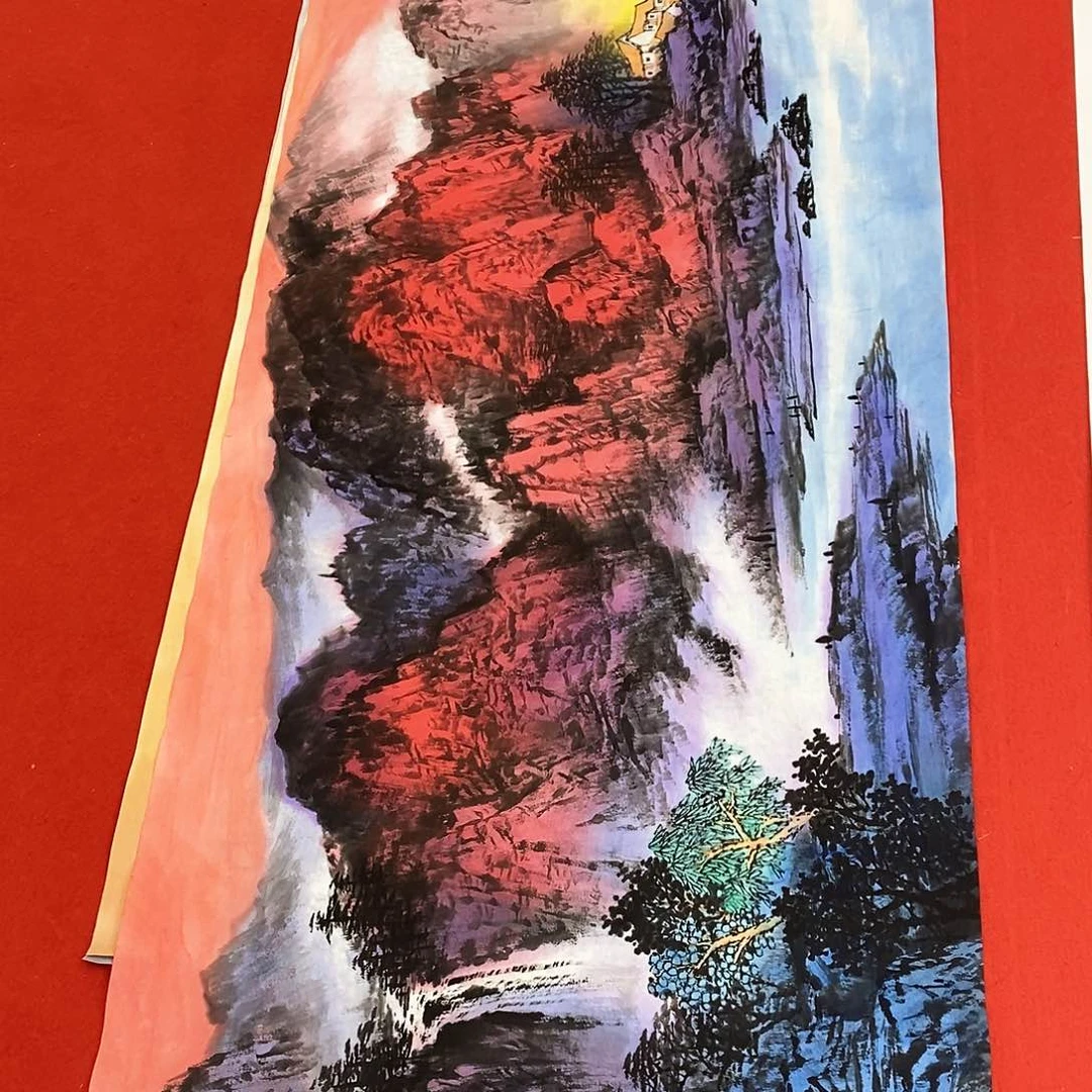 国画卧*南湖的一座古村落叫新