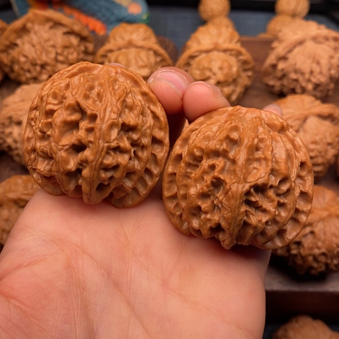 文玩核桃把件41全品精配苹果园