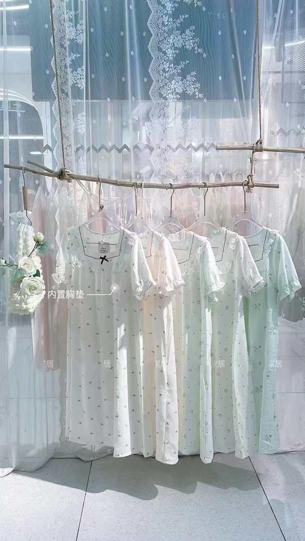 夏季泡泡短袖睡裙